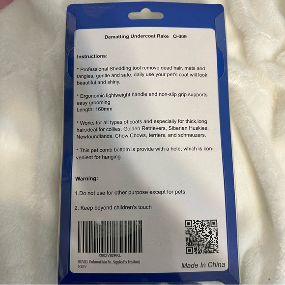 Black and‎ Blue Pet Undercoat Rake new blue. - Picture 2 of 7